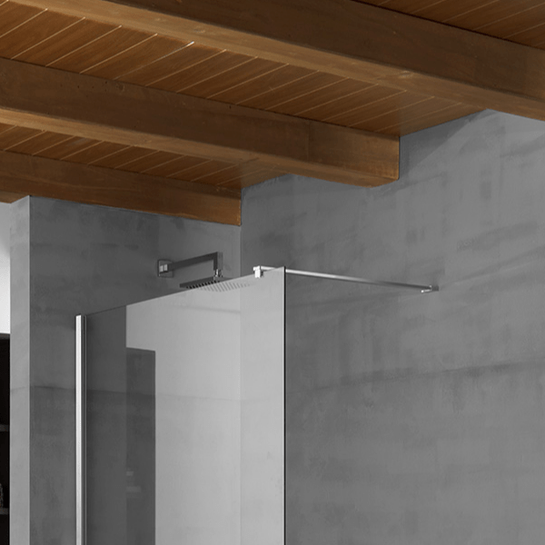 Veggfesting f.PA1 sturtugler 100cm Króm