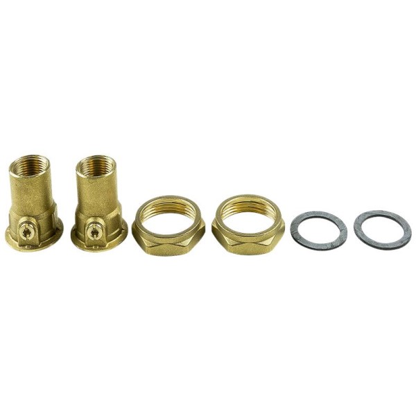 Múffu union sett m.loka 3/4" x 1 1/2" Kopar