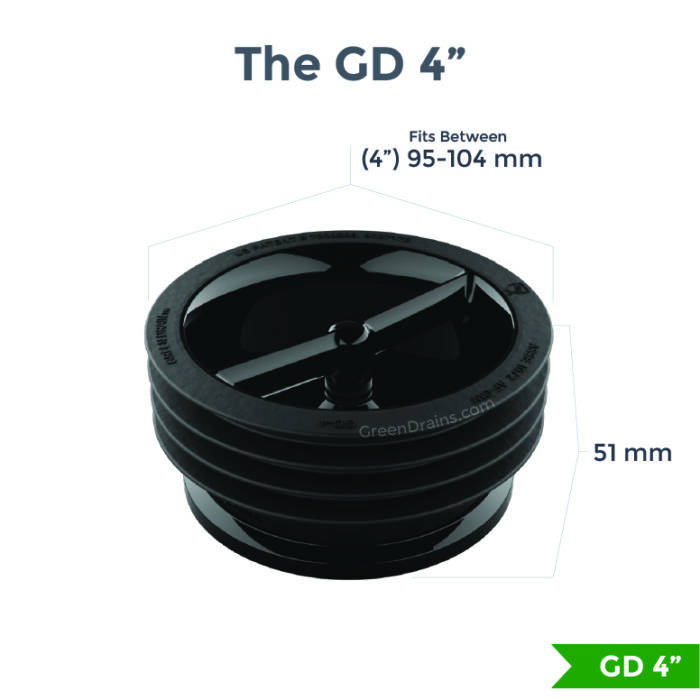 Green Drain GD4 vatnslás Ø95-104mm vatnslaus