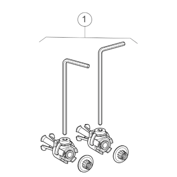 Geberit festing EFF2 f. wc skál Acanto, Icon o.fl