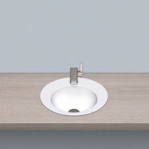 Stálhandlaug hvít EB.K400H  ÁN. yfirfalli