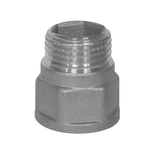 N-formúffa 1/2"x 1" króm