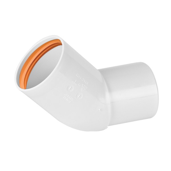 N-Beygja 45° 50mm hvít