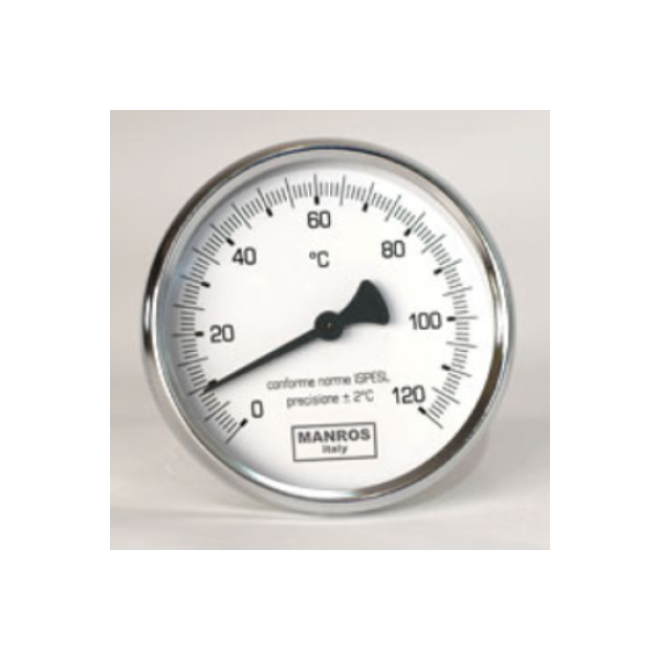 Hitamælir 1/2" 0-120  63mm bak