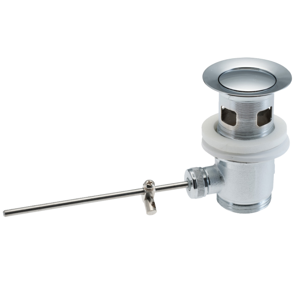 Botnventill m/lyftitappa króm