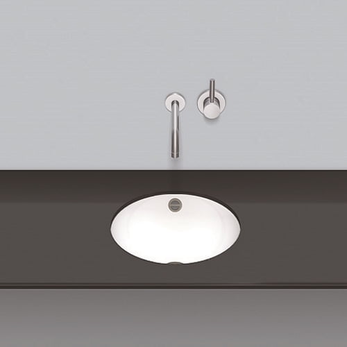 Stálhandlaug hvít UB.K400 undirlímd