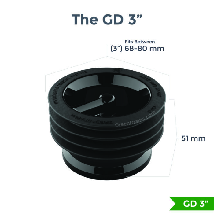 Green Drain GD3 vatnslás Ø68-80mm vatnslaus
