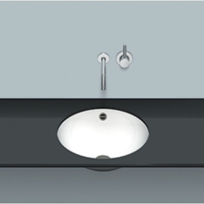 Stálhandlaug hvít UB.K450 undirlímd