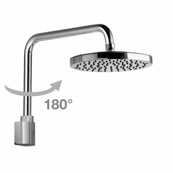 Sturtuhaus OKI 200mm m/stöng útúr vegg  Króm