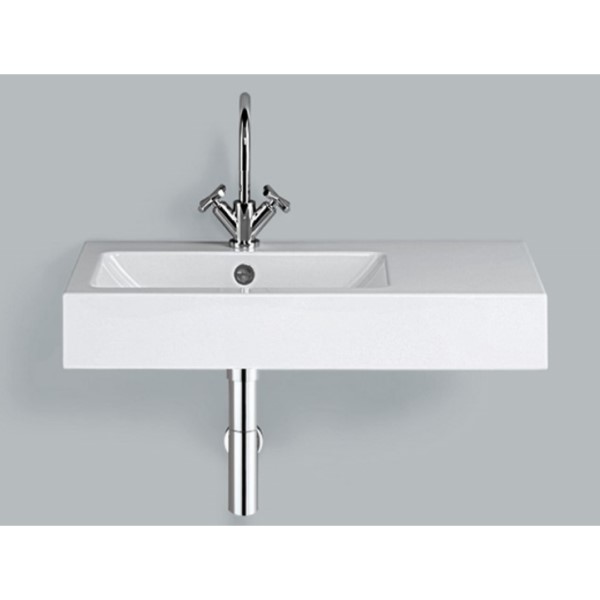 Stálhandlaug hvít WT.PR800H.L