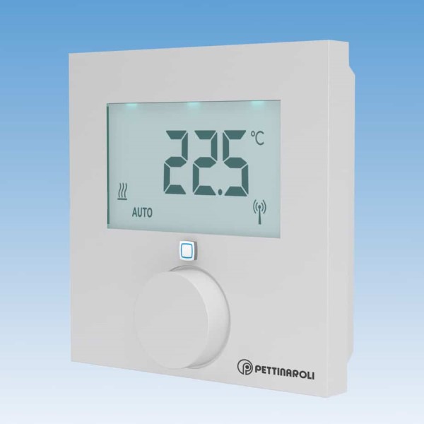 Vegghitastillir þráðl Comfort IP með skjá HVÍTUR