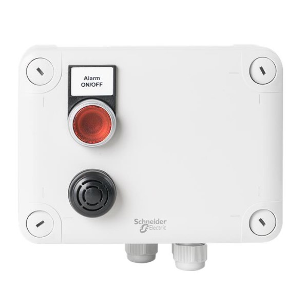 Aðvörun með ljósi og hljóði. Snertu útgangi