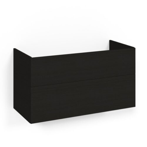 Crown Innréttingaskápur 100x45 Svört Eik Plain/Push án handlaugar