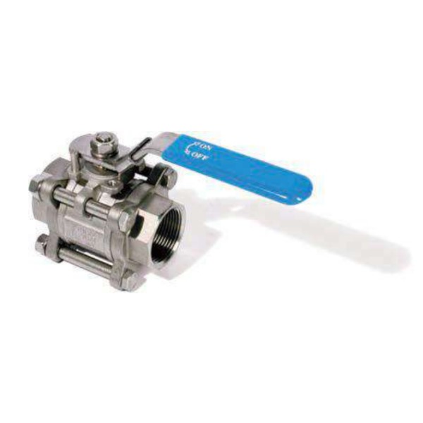 Kúluloki 3-PC 1" ryðfrítt