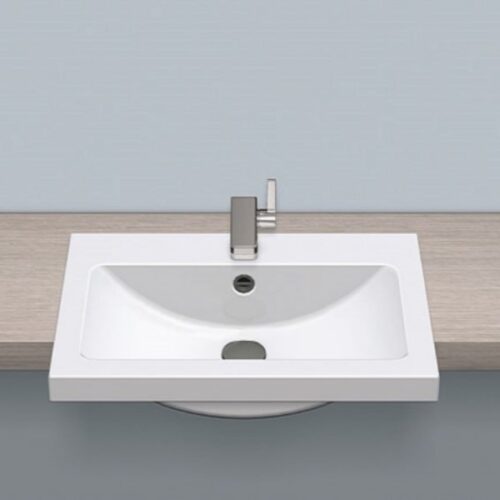 Stálhandlaug hvít HB.R585H