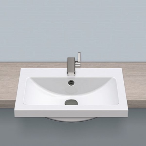 Stálhandlaug hvít HB.R585H