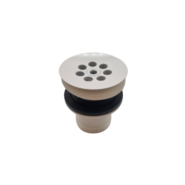 Botnventill m rist 1 1/4" 70mm MATT HVÍTT