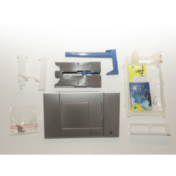 IDO þrýstispjald, matt króm, f.WC fresh