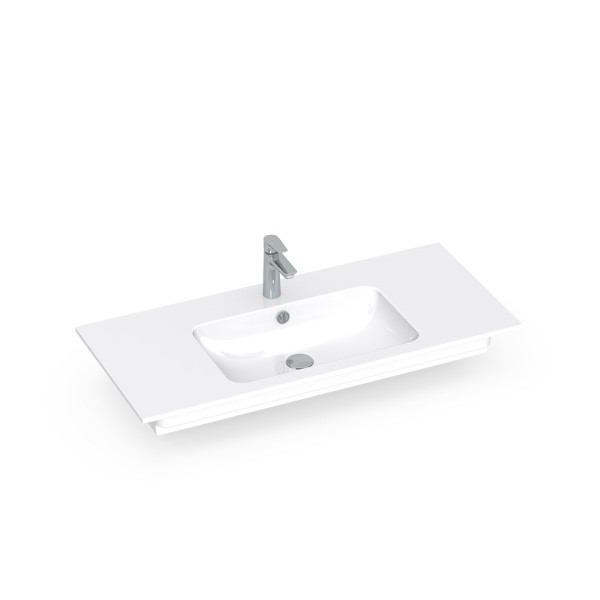 Crown Handlaug á innréttingu 100x45 L14 Hvít