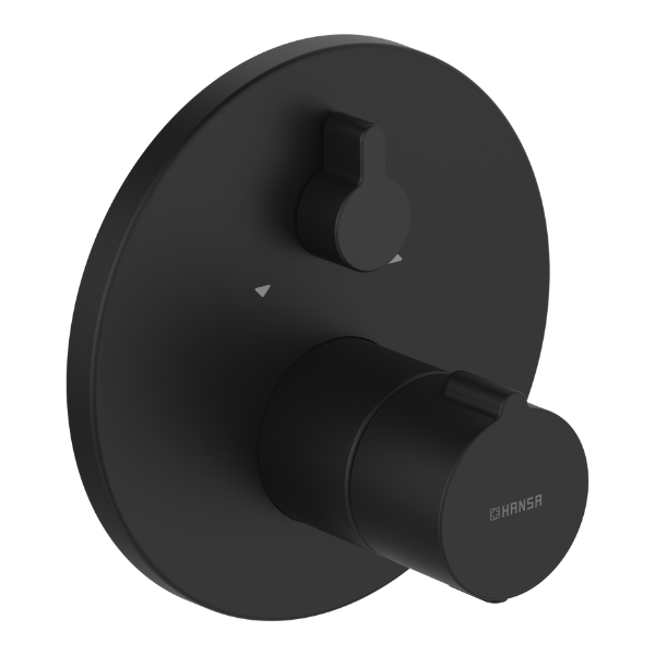 HANSAHOME frontur f.innbyggt thermotæki kringl. MATT SVARTUR