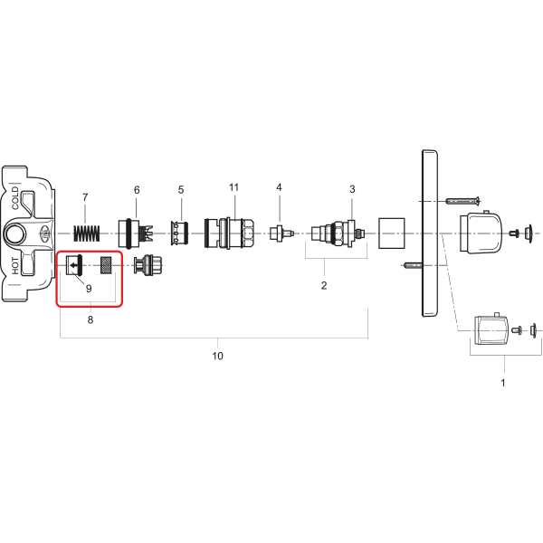 Einstreymisloki f. innb. sturt (2.stk í pakka)