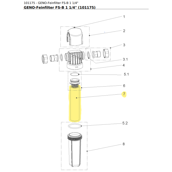 Filter 50µm f. 1½" og 2"