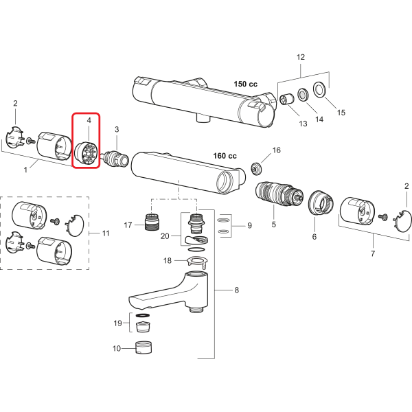Hringur á ON/OFF handfang CERA