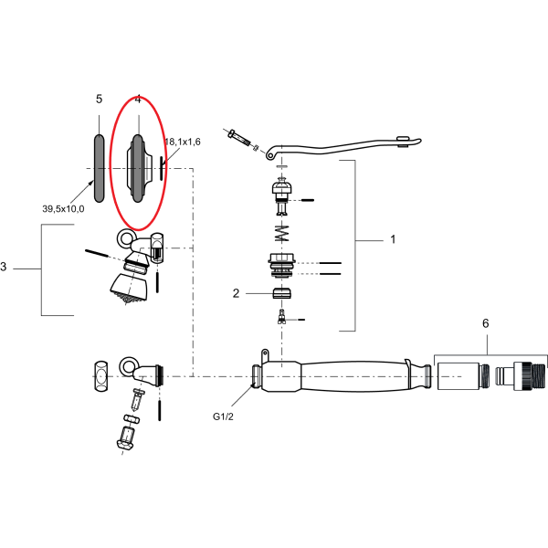 Úðaraplata framan á MA310005