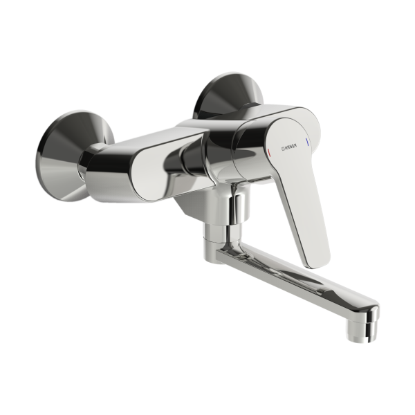 HANSAPOLO Skolvasktæki á vegg m.150mm sveiflustút