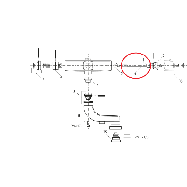 Stöng m spindli Mora Term