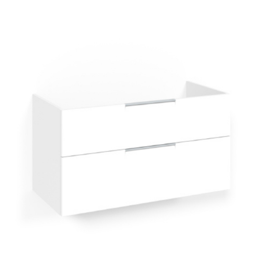 Crown Innréttingaskápur 100x45 Hvít Grip án handlaugar