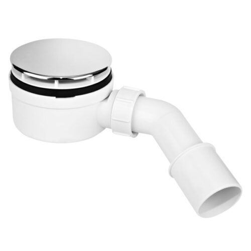 Botnventill 90mm í sturtubotn lár KRÓM