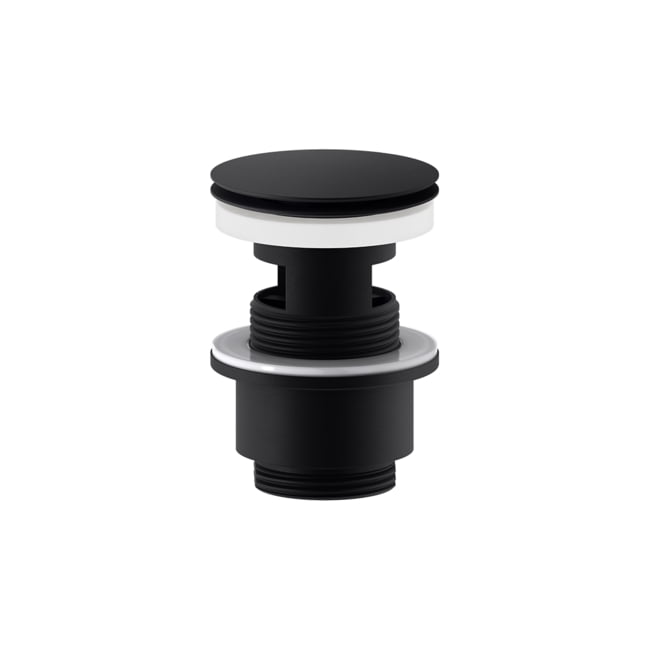 Botnventill push down smellu MATT SVART