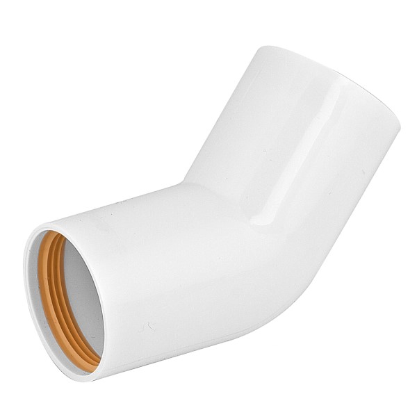 Beygja 45° 40mm hvít