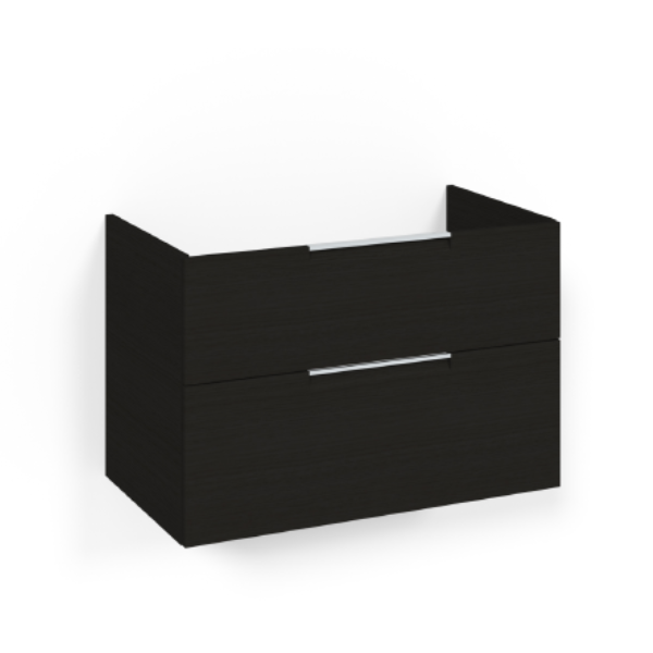 Crown Innréttingaskápur 80x45 Svört Eik Grip án handlaugar