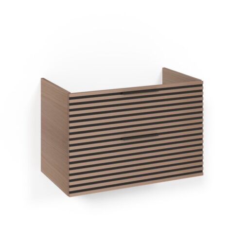 Crown Innréttingaskápur 80x45 Ljós Eik Stripe án handlaugar