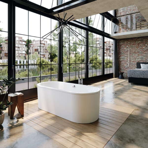 Baðkar CLASSIC DUO OVAL 170x75 m.front Hvítt/Hvítt