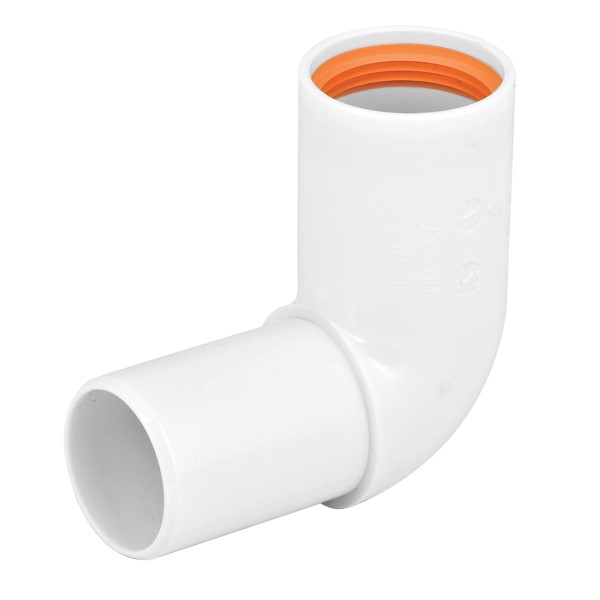 N-Beygja 90° 40mm hvít