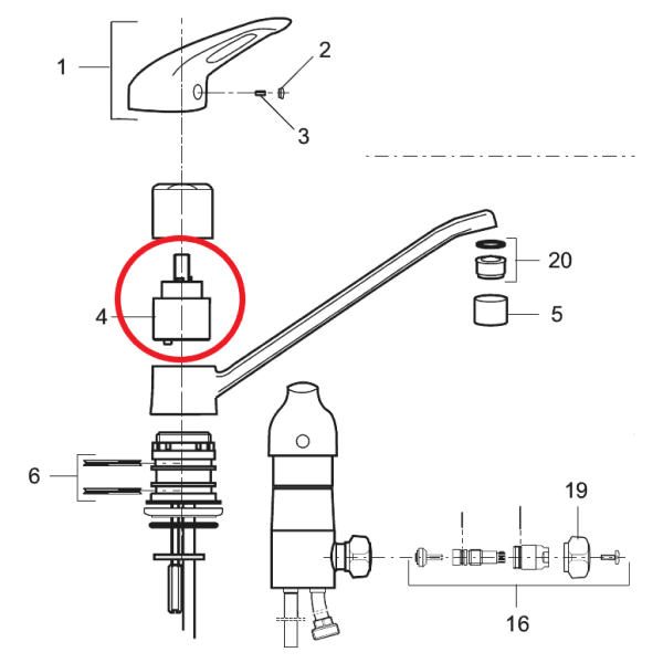 CERA keramik spindill eldhús (D40 low)