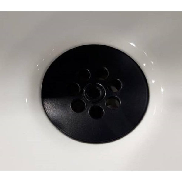 Botnventill m rist 1 1/4" 70mm MATT SVARTUR