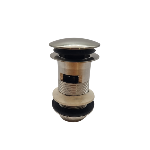 Botnventill smellu 1 1/4" Ryðfrítt f/Yfirfall