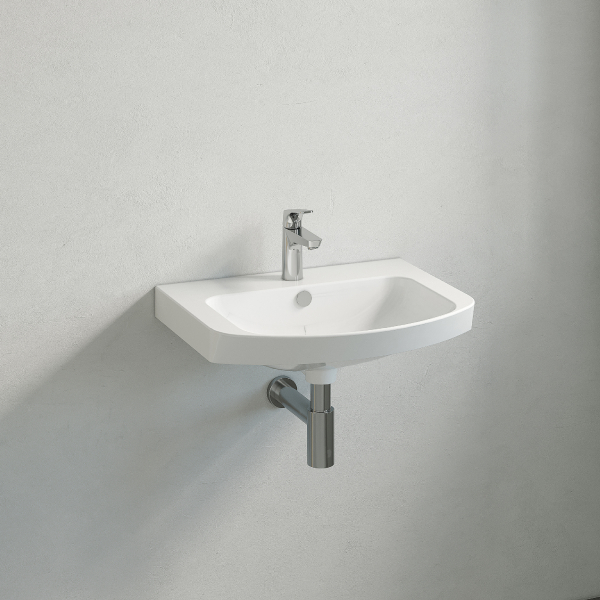 Heart Handlaug á innréttingu 80x50 L70 Hvít