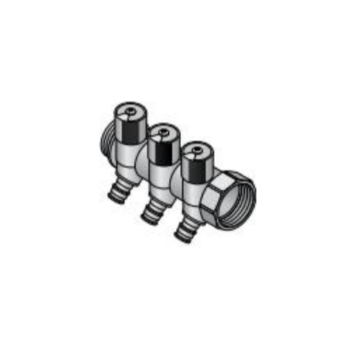 Q&E Dreifikista 1" 3x16 kopar með lokum