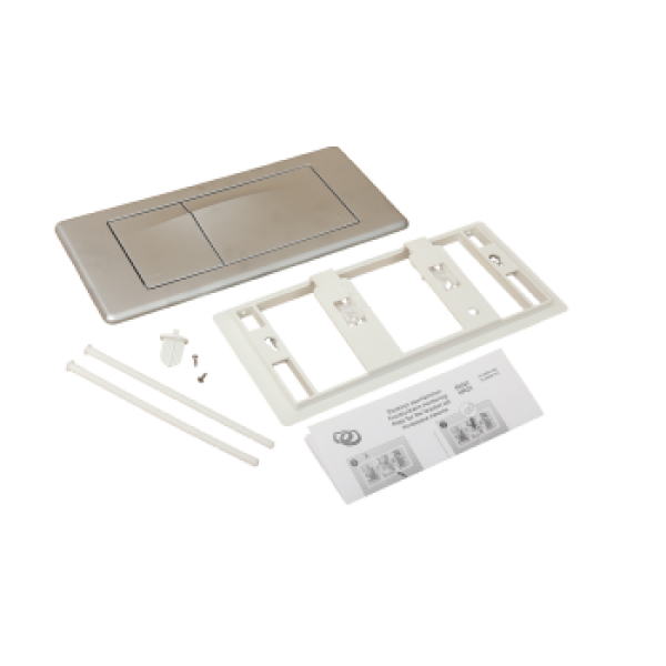 IDO þrýstispjald tvöfalt stór matt króm