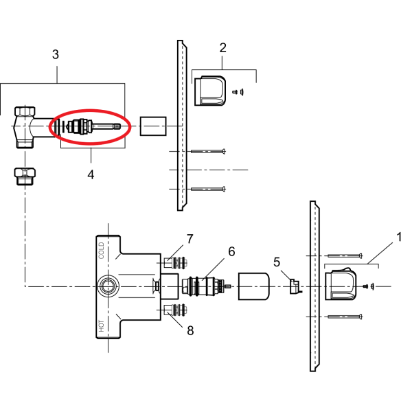 Spindill í Cera innb. loka