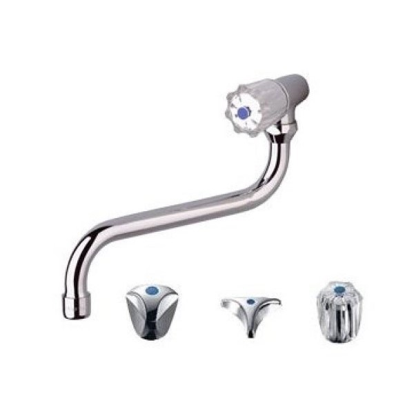 Kaja veggkrani með sveiflu f. kalt vatn