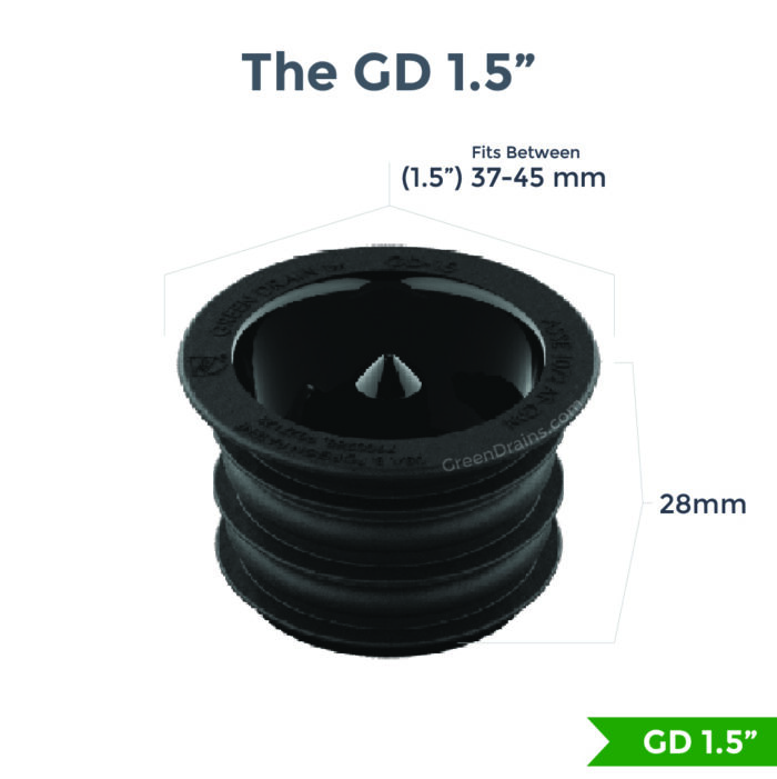 Green Drain GD1.5 vatnslás Ø37-45mm vatnslaus