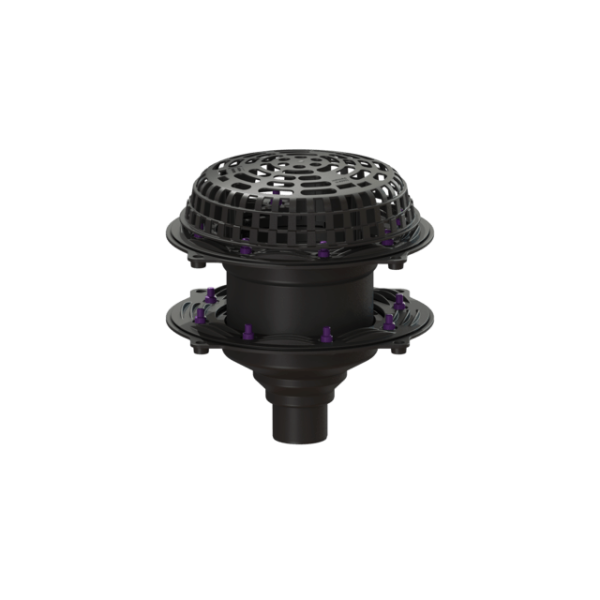 Þakniðurf.Ecoguss 78mm 2flange án hitaþráðs